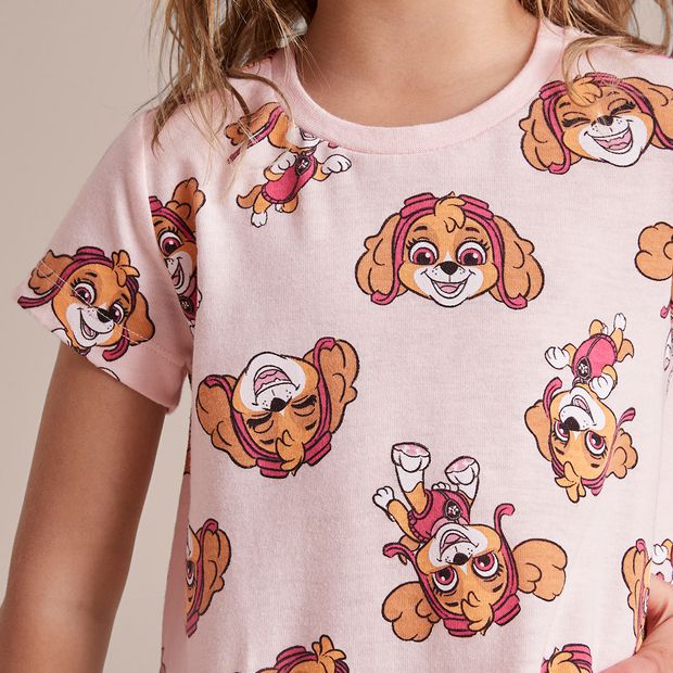 Chemise De Nuit Fille NAME IT Nmfassa Pawpatrol - Motif Pat'Patrouille, 95% Coton, Manches Courtes, Nuit Confortable - 10