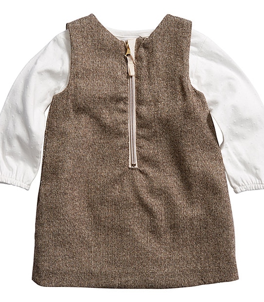 Girls' Tweed Dress And Top Set