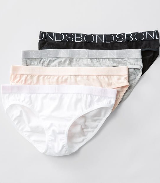 Bonds Older Girls 4 Pack Bikini Briefs - Multi