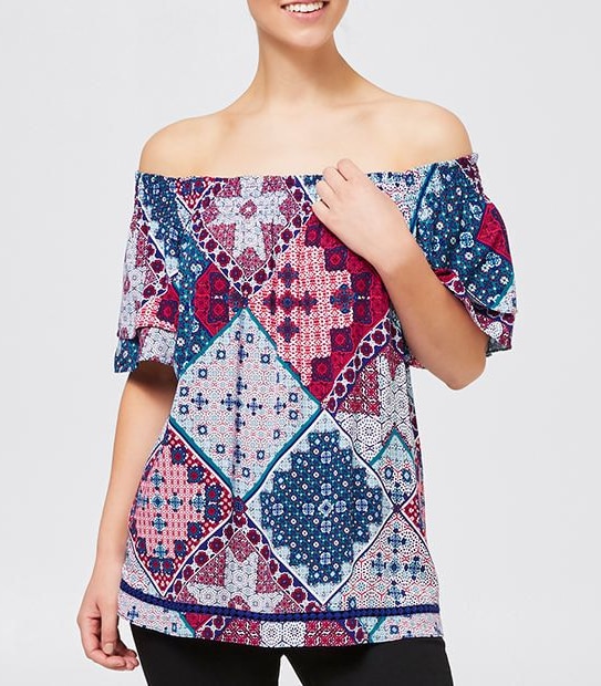 Shirred Off Shoulder Top