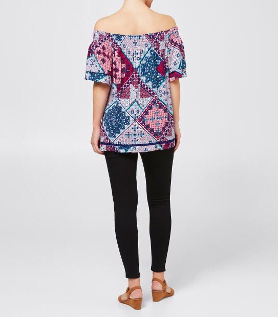 Shirred Off Shoulder Top