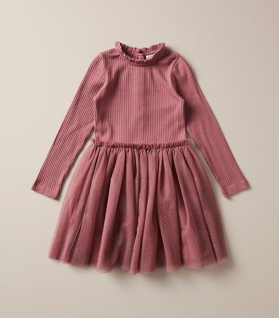 Pointelle Tulle Dress
