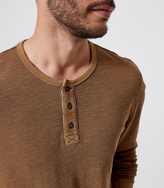Slub Waffle Long Sleeve Top