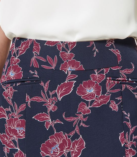 Preview Fashion Pencil Skirt - Navy Blue Flat Tropical