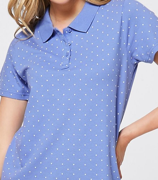 Basic Active Polo Shirt - Blue Spot