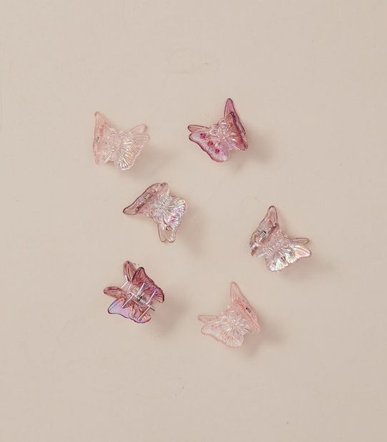 6 Pack Butterfly Mini Claw Clips