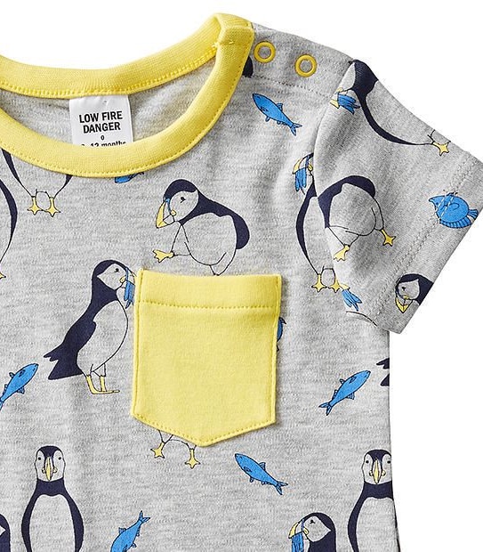 Baby T-shirt Romper - Puffin 3 of 3