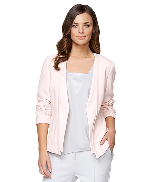 Yours Sincerely Cropped Blazer - Soft Pink