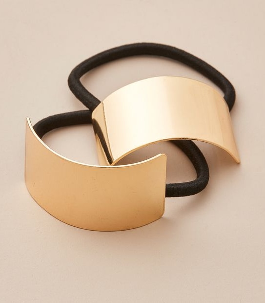 2 Pack Gold Cuff Hair Ties