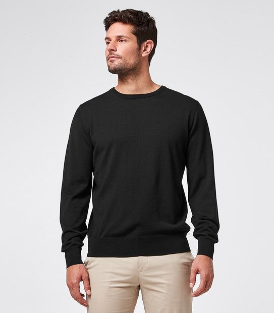 Preview Merino Wool Crew Neck Knit Jumper
