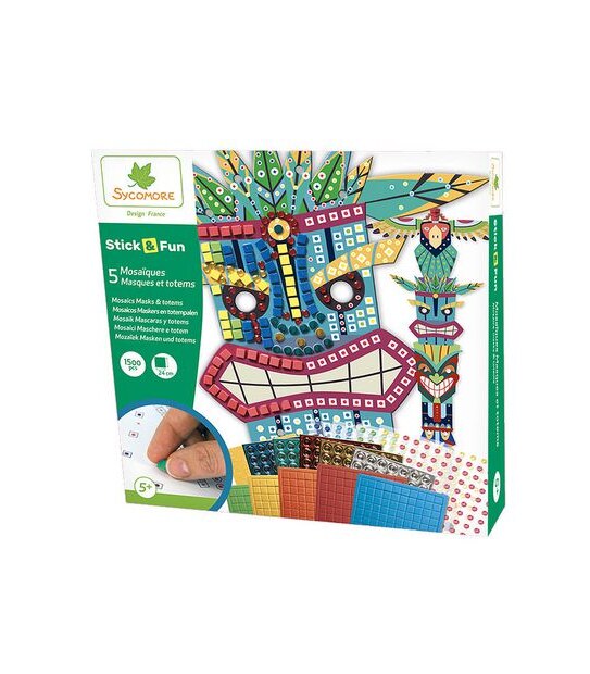 Sycomore Stick 'N Fun Mosaics Masks & Totem
