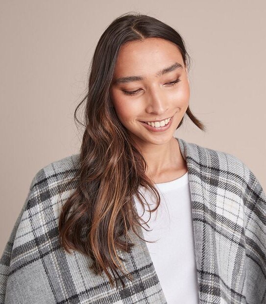 Wrap - Check Grey