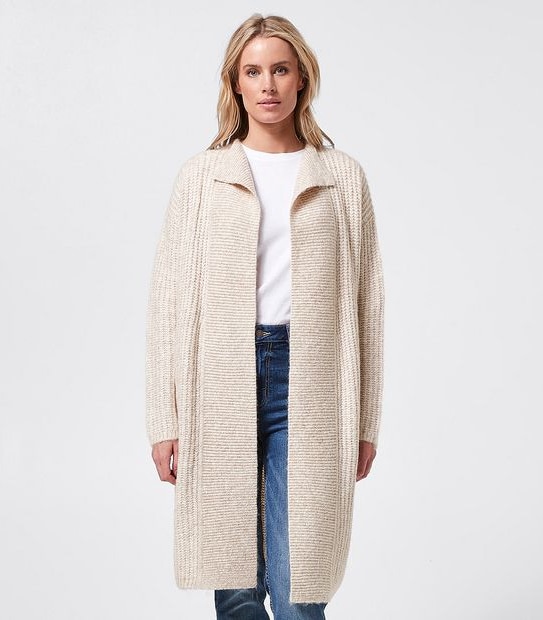 Edge To Edge Coatigan - Oatmeal Marle