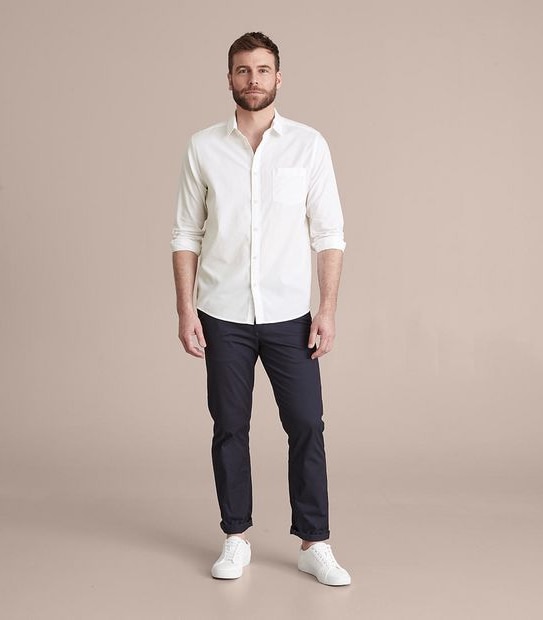 Garment Dye Long Sleeve Casual Shirt