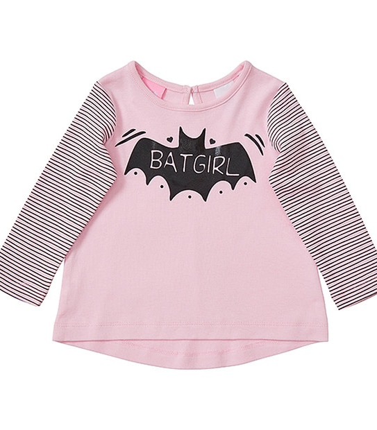 Batgirl Baby Long Sleeve Top With Cape