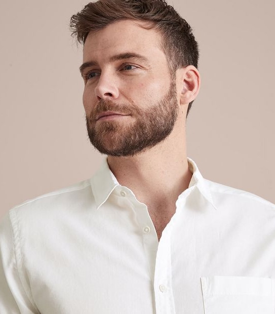 Garment Dye Long Sleeve Casual Shirt