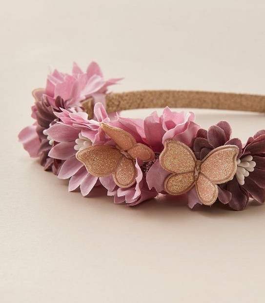Flower & Butterfly Headband