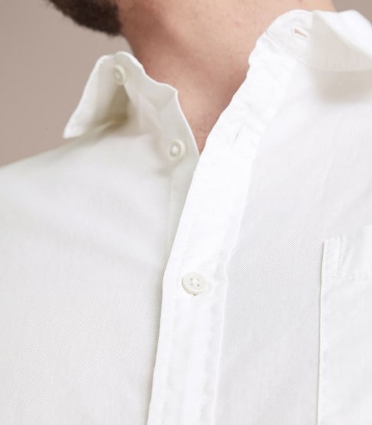 Garment Dye Long Sleeve Casual Shirt