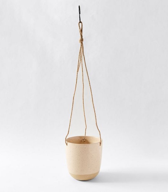 Soleil Hanging Speckle Pink Planter