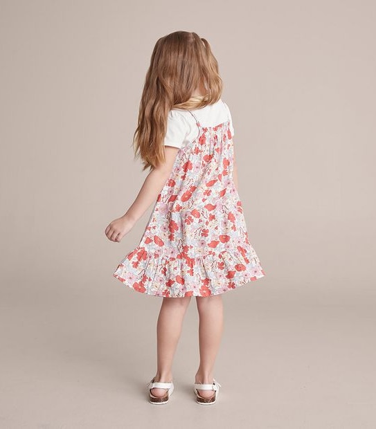 SE249889_04 SS T & LINEN BLND DRSS AOP RED FLORAL