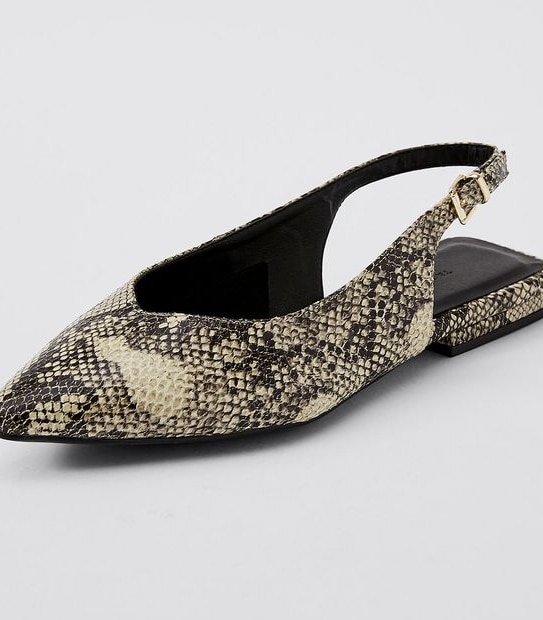 Fairfield Sling Back Dress Flats - Snake Print