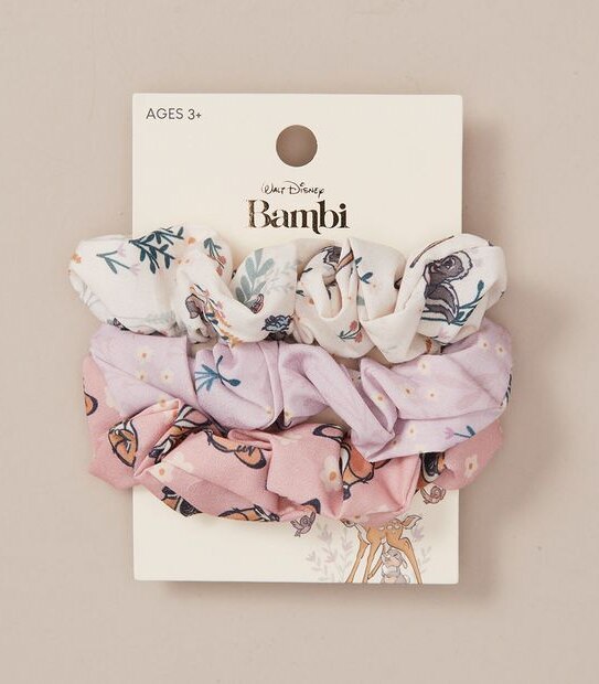 3 Pack Disney Bambi Licensed Scrunchies 