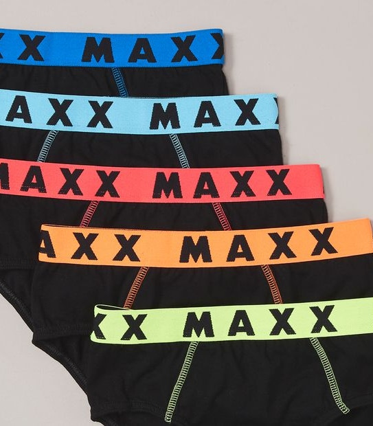 Maxx 5 Pack Hipster Briefs; Style 155834, Grey, Size S, 61952423