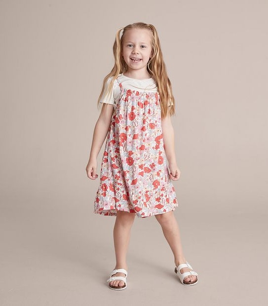 SE249889_04 SS T & LINEN BLND DRSS AOP RED FLORAL