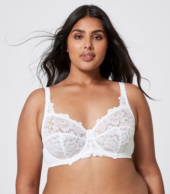 Full Figure Lace Soft Cup Bra - Kmart