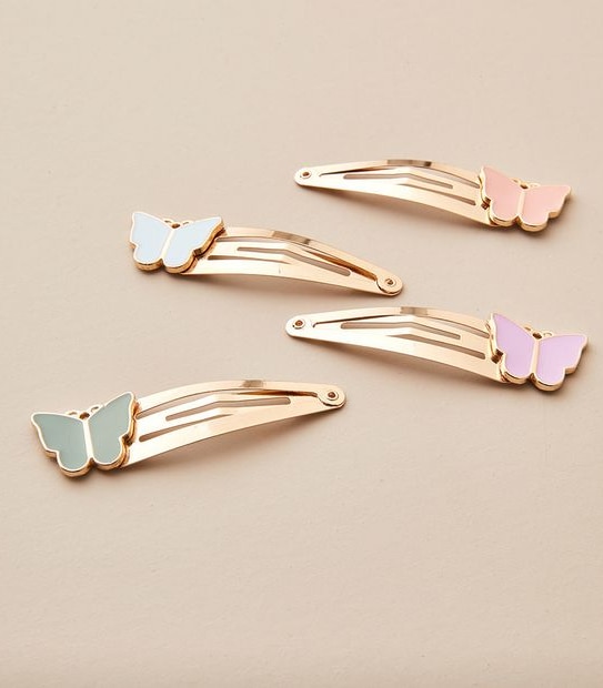 4 Pack Butterfly Hair Clips