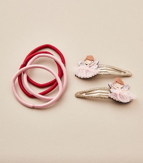 6 Pack Ballerina Hair Clips and Hair Ties
