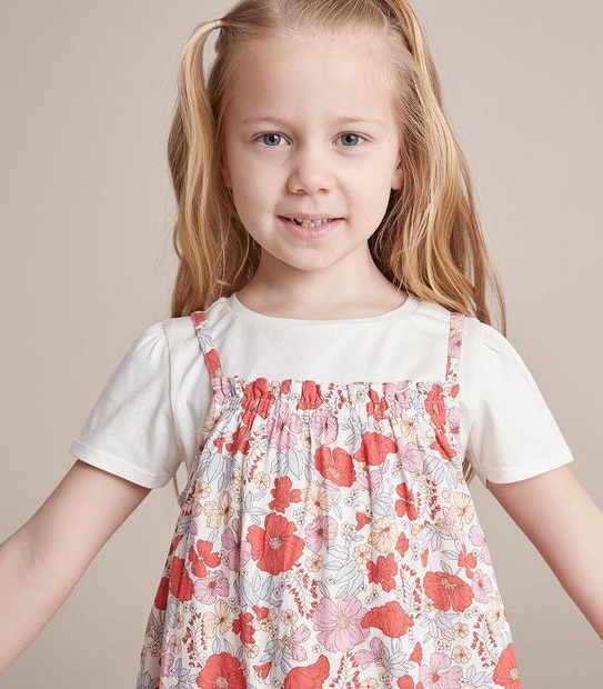 SE249889_04 SS T & LINEN BLND DRSS AOP RED FLORAL