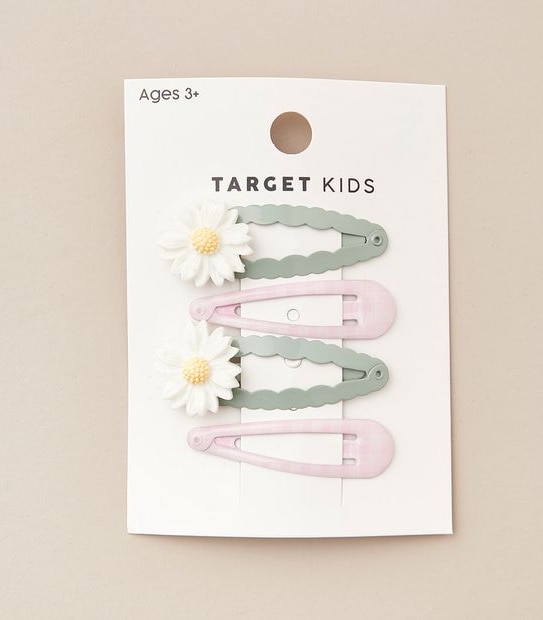4 Pack Flower Hair Clips