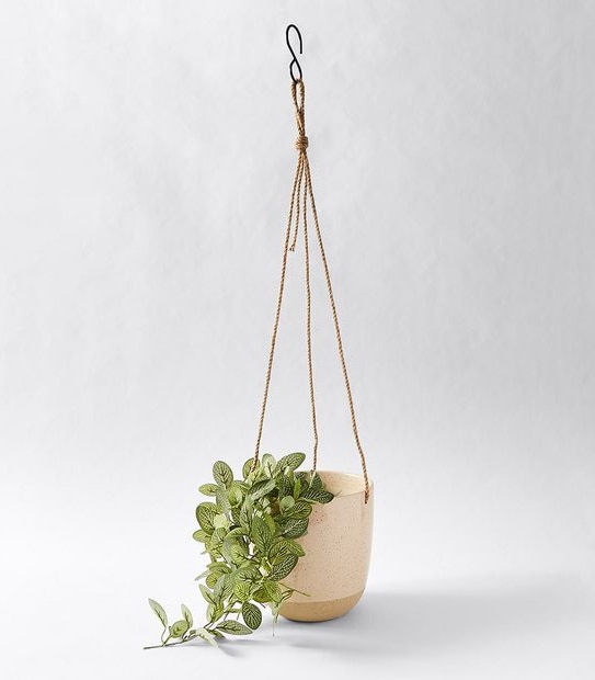 Soleil Hanging Speckle Pink Planter