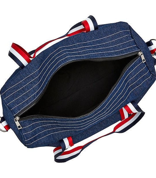 Denim Stripe Duffle Bag