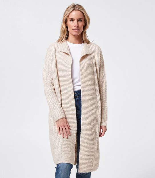 Edge To Edge Coatigan - Oatmeal Marle