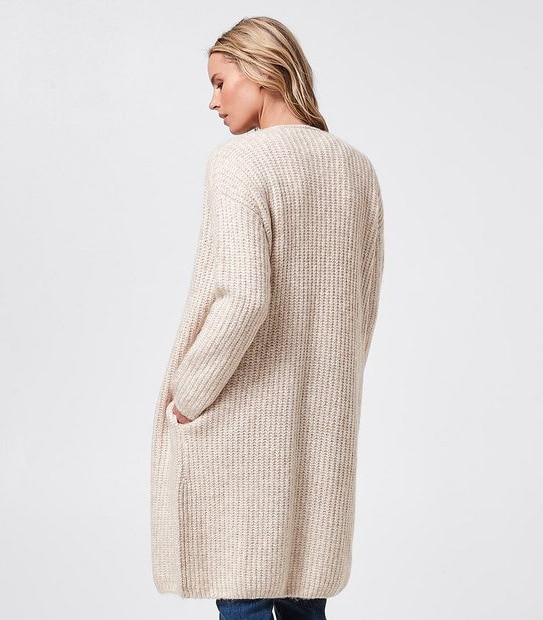 Edge To Edge Coatigan - Oatmeal Marle