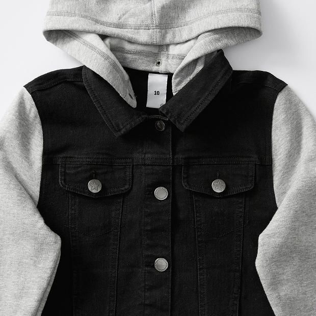 Fleece Hooded Denim Jacket Target Australia