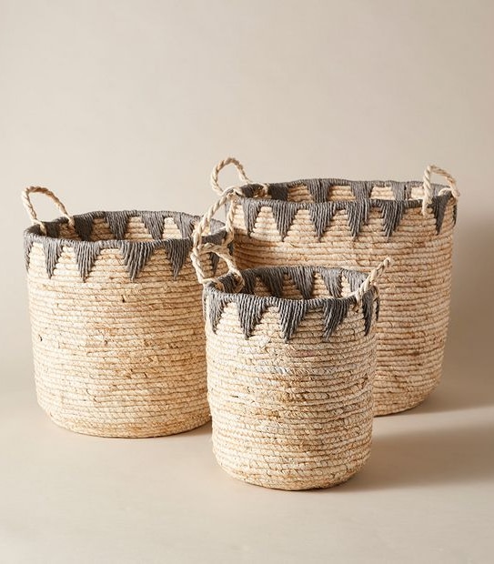 Maize Leaf Decorative Storage Basket - Large