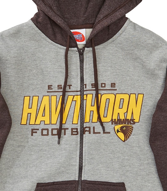 AFL Hawthorn Hawks Youth Zip Through Hoodie