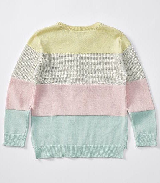 Textured Colour Block Knit Jumper