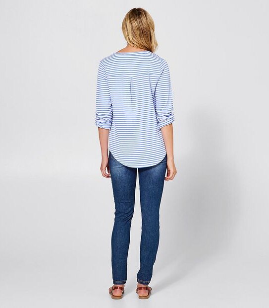 Rory Henley T-Shirt - White/Blue Stripe