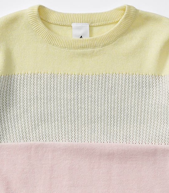 Textured Colour Block Knit Jumper