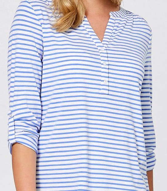 Rory Henley T-Shirt - White/Blue Stripe