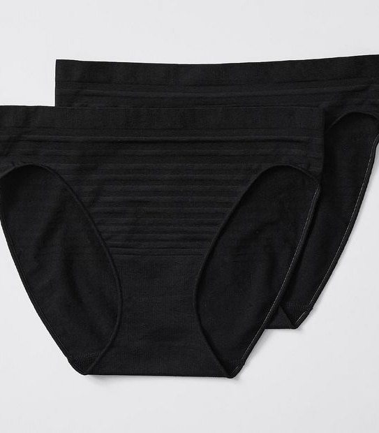 2 Pack Seamfree Bikini Briefs - Black