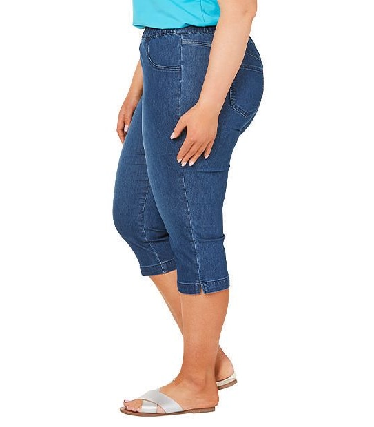 Belle Curve Cropped Denim Pants - Indigo 2 of 5