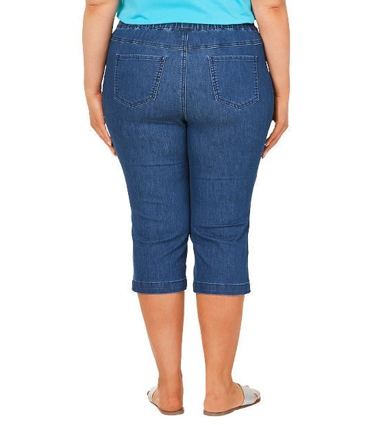 Belle Curve Cropped Denim Pants - Indigo 3 of 5