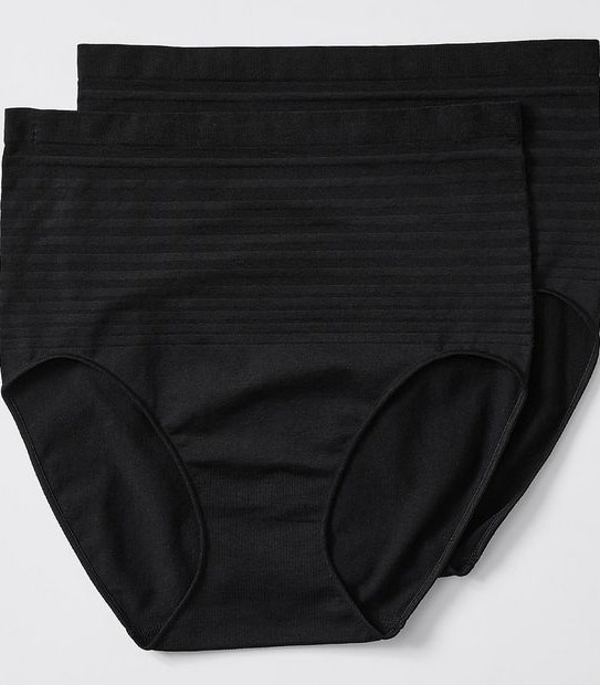 2 Pack Seamfree Full Briefs - Black