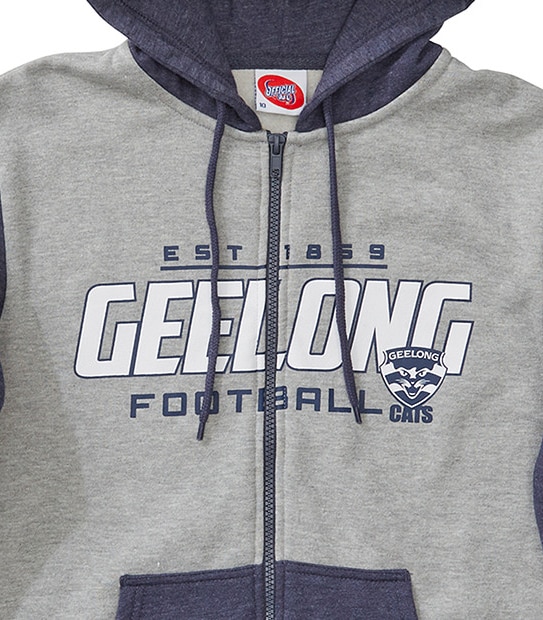 AFL Geelong Cats Youth Zip Through Hoodie