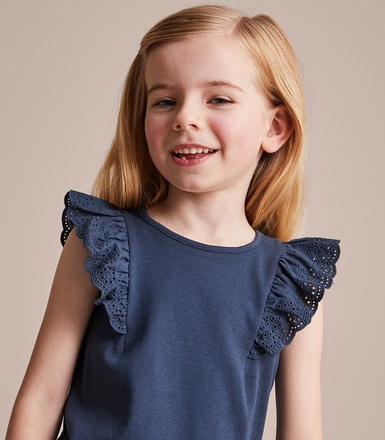 Frill Embroidered Tank